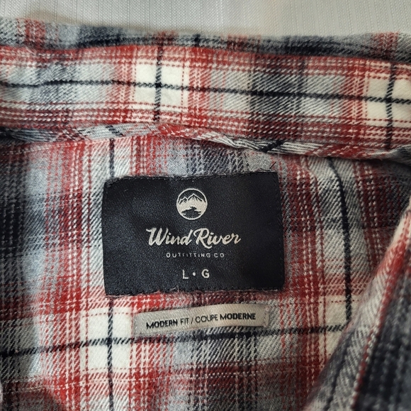 Windriver Red and Gray Plaid Button-Down Shirt, Size Large - Picture 3 of 5